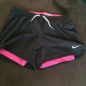 Black & Pink Nike Dri-Fit Shorts